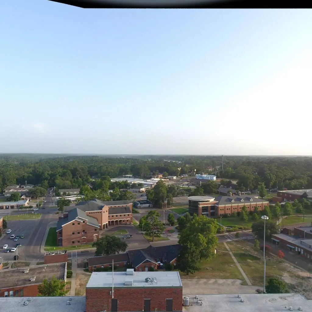 Photograph from the Facebook post “Pano at Louisiana Tech University in Ruston, taken yesterday.”