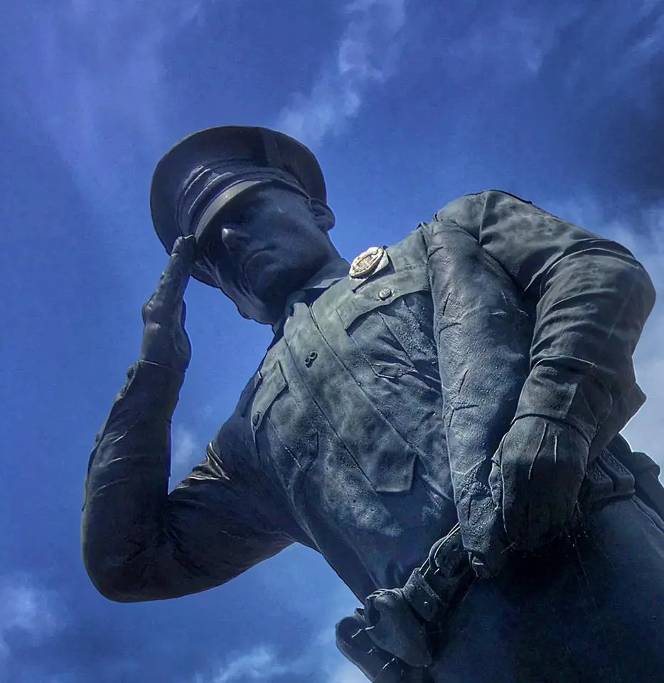 Photograph from the Facebook post “"Officer of the Law" In downtown DeRidder, Louisiana...”