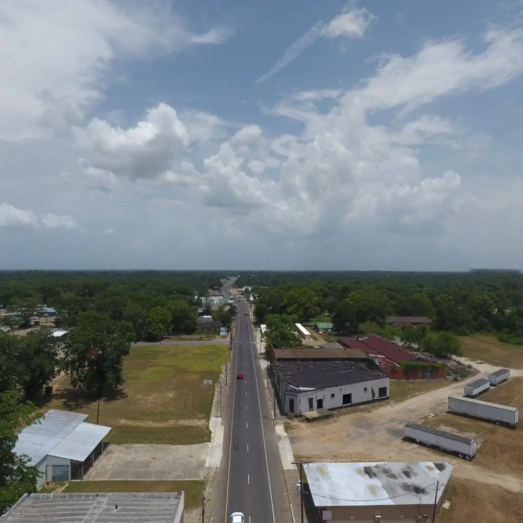 Photograph from the Facebook post “DeRidder, Louisiana, downtown area, pano”