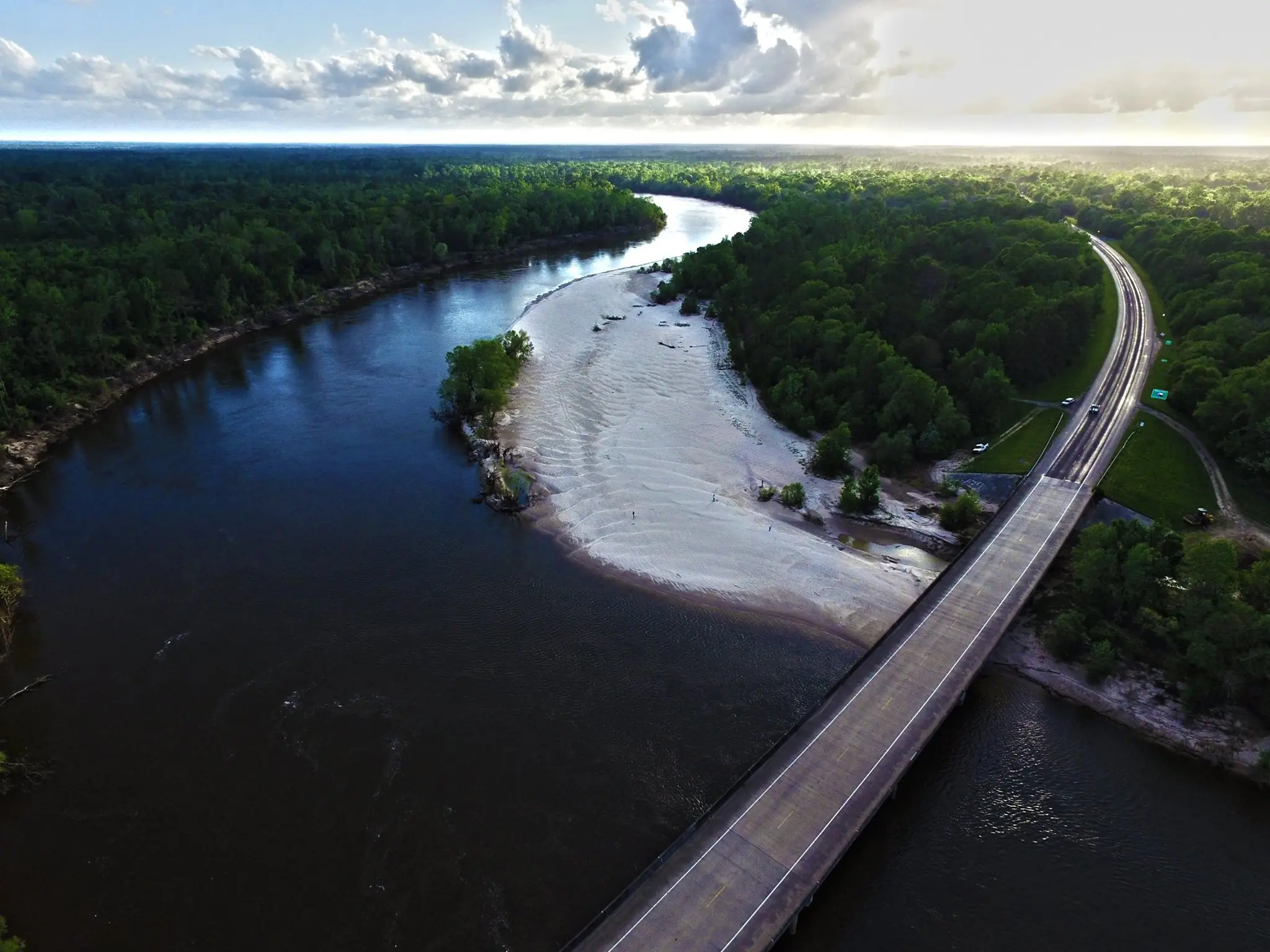 Photograph from the Facebook post “The Sabine River between Bon Wier, Texas and Merryville, Louisiana”