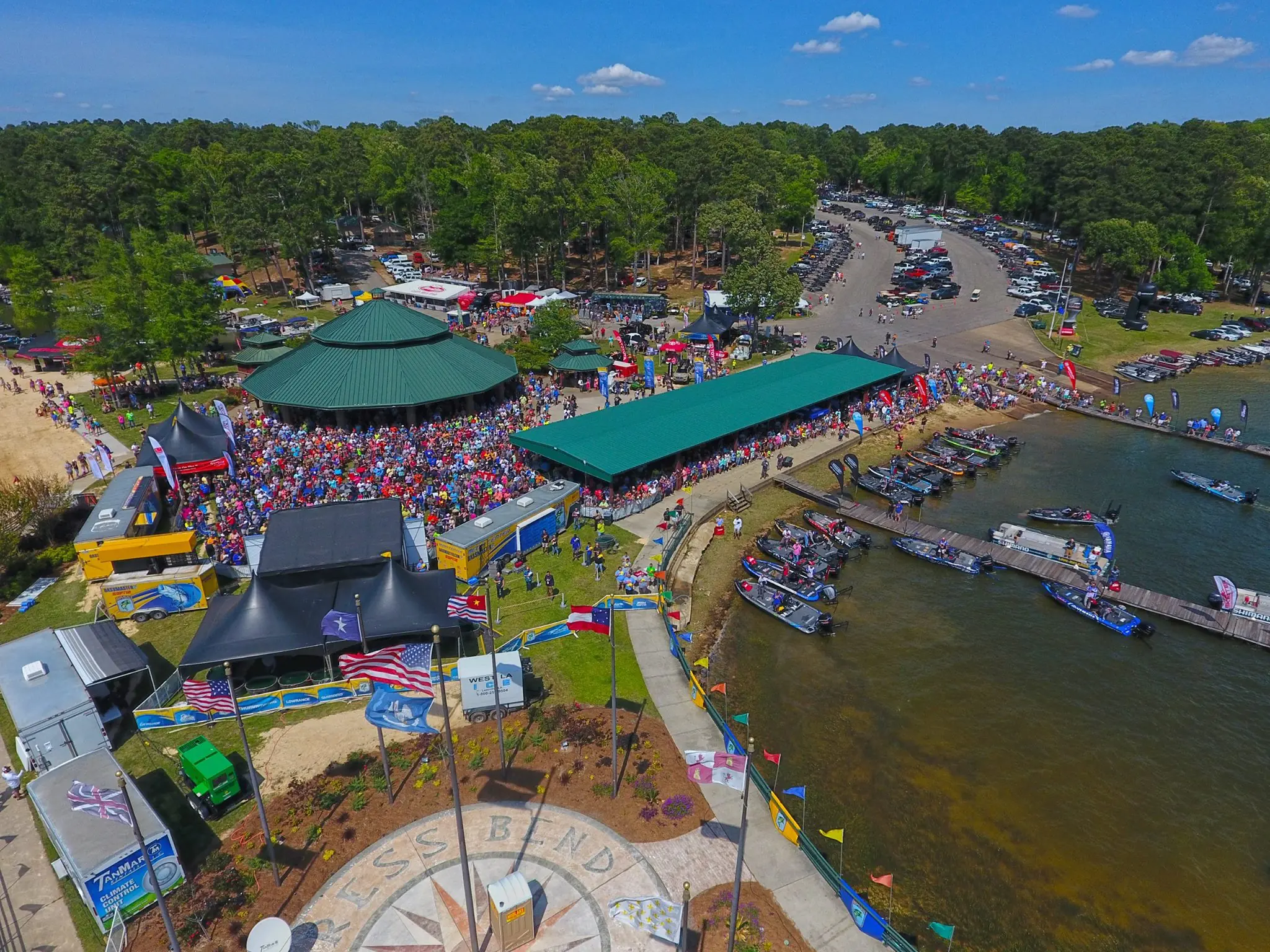 Photograph from the Facebook post “Photos taken at the Bassmaster Elite Series 2017, out of Cypress Bend Park on Toledo…”