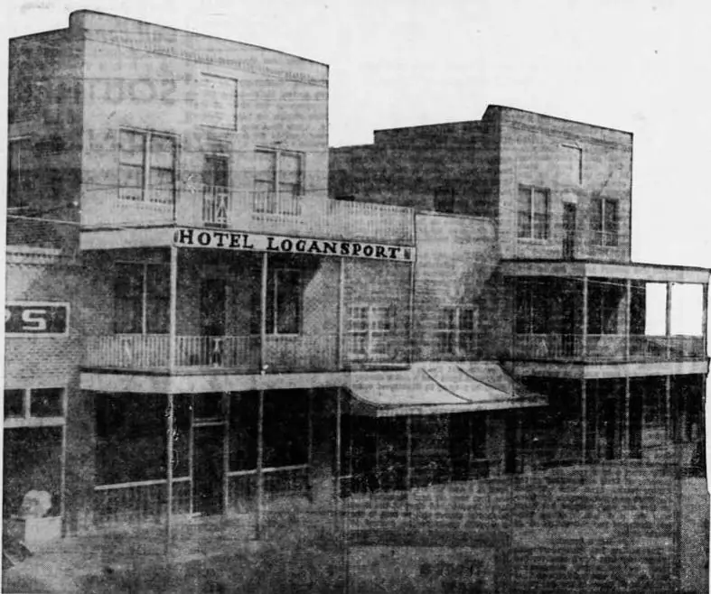 Photograph from the Facebook post “Advertisement for The Hotel Logansport...”
