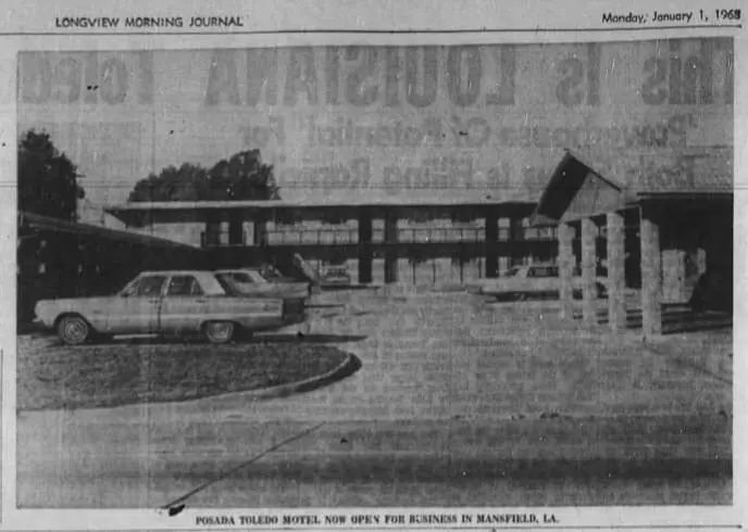 Photograph from the Facebook post “1968, Posada Toledo Motel in Mansfield, Louisiana.”