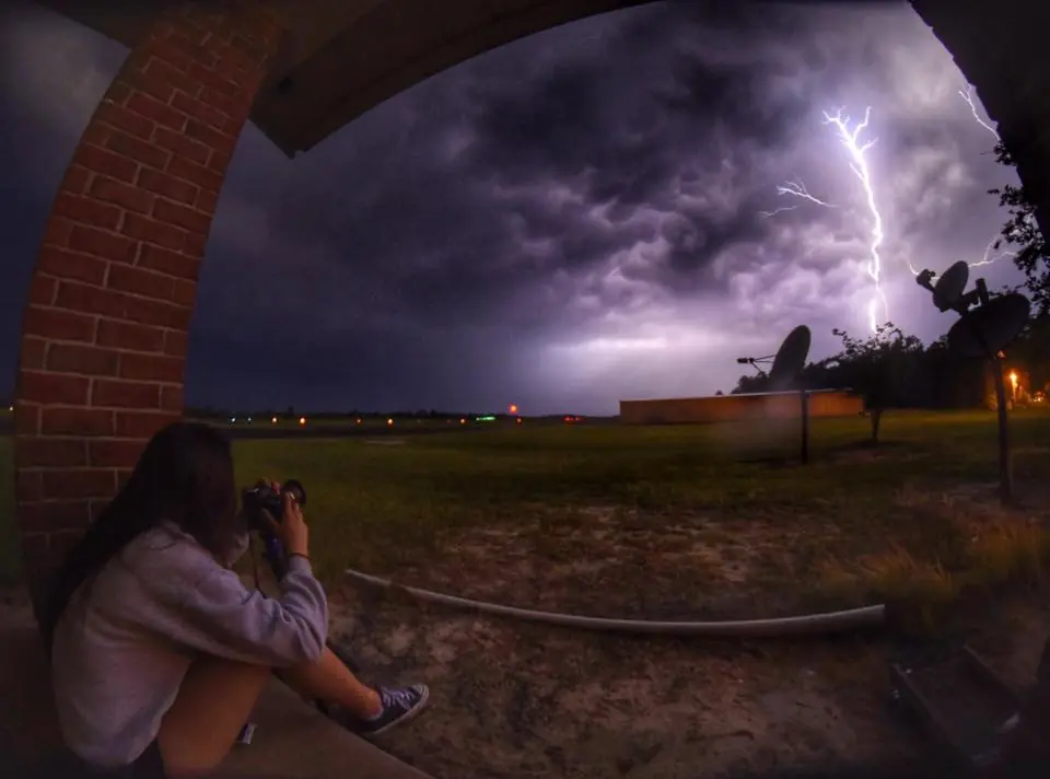 Photograph from the Facebook post “Last night's storm.”