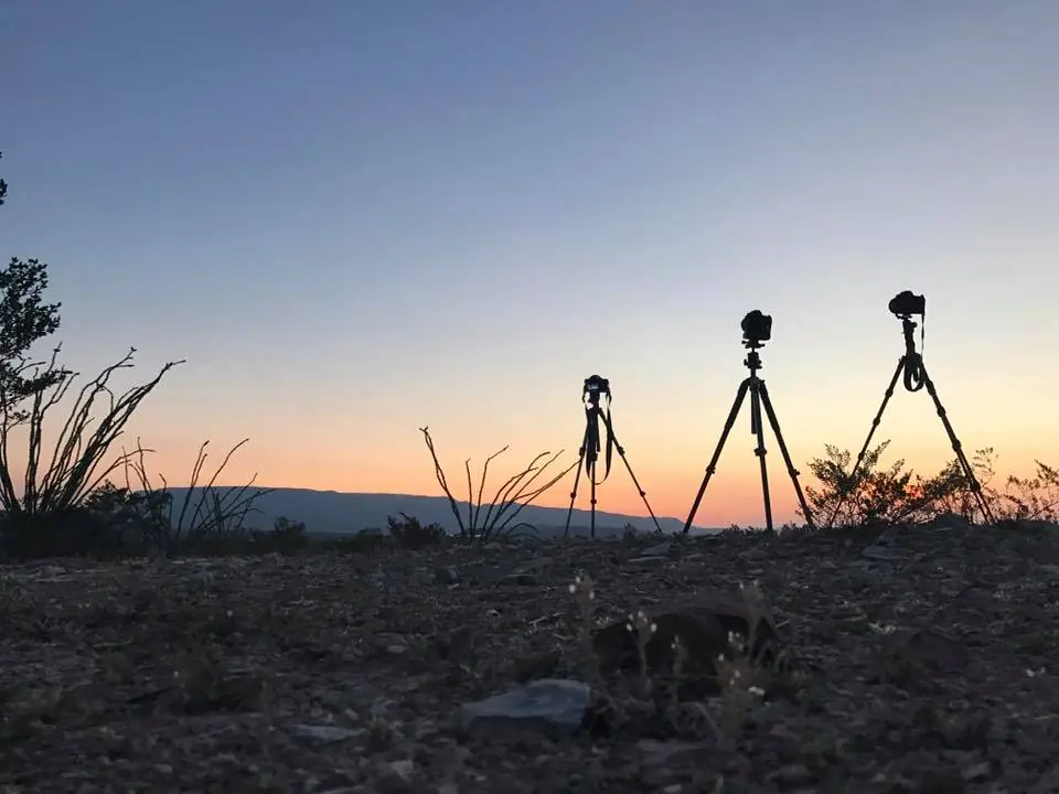 Photograph from the Facebook post “Camera setup catching this morning's sunrise after time lapsing last night's amazing sky”