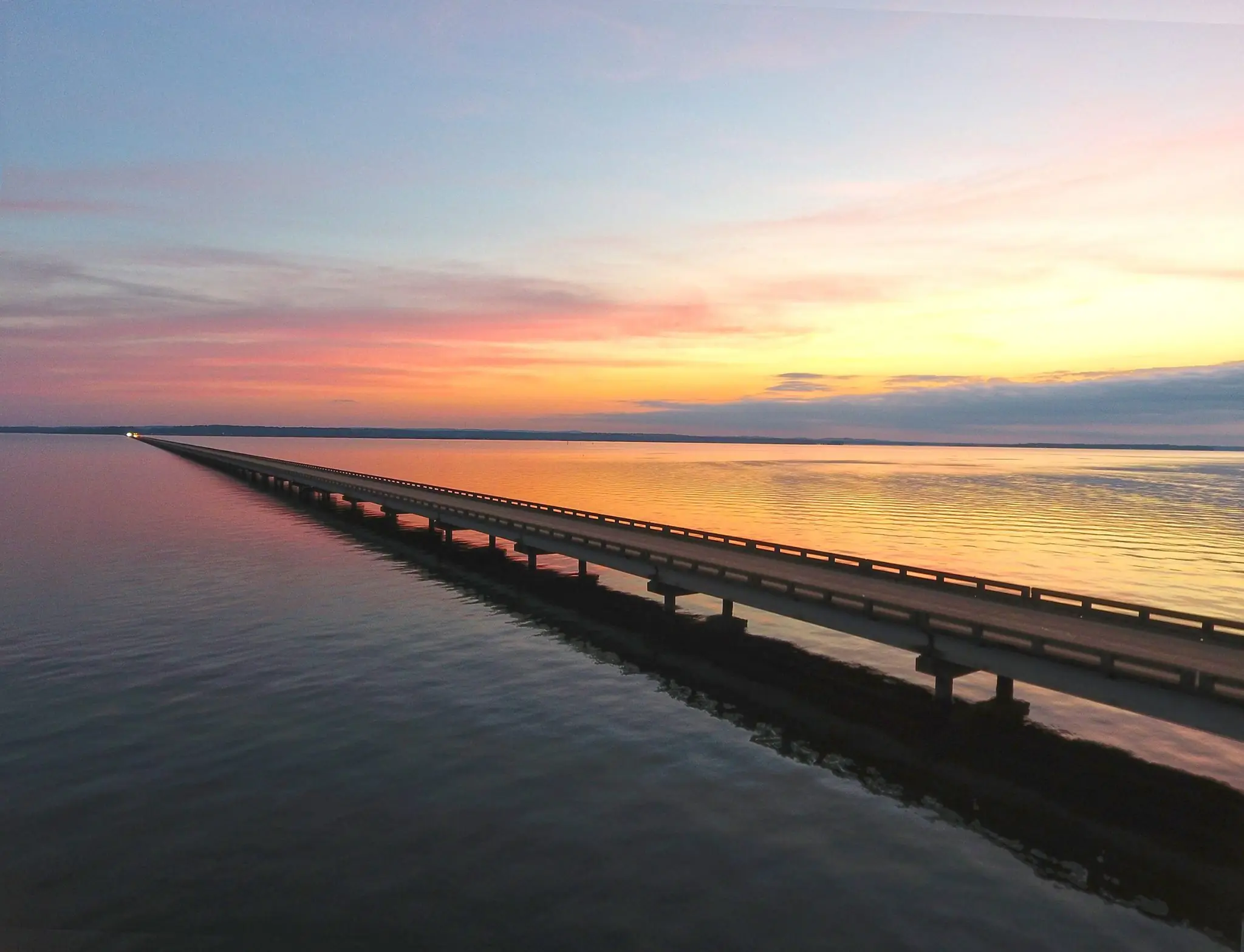 Photograph from the Facebook post “Pendleton Bridge, crossing Toledo Bend Lake.”