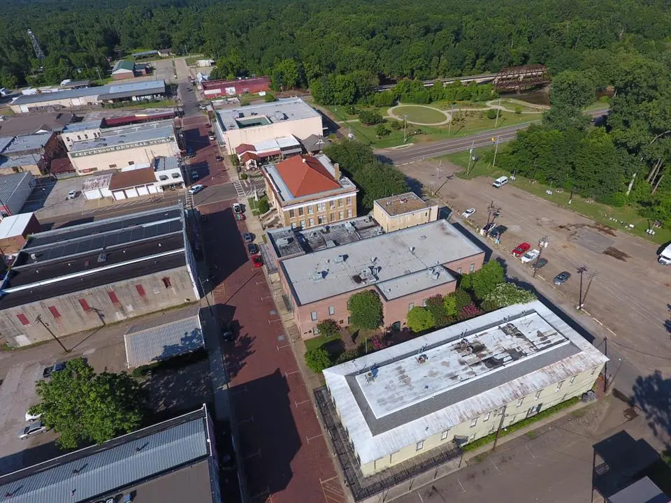 Photograph from the Facebook post “Some aerials taken today and yesterday in Jefferson, Texas (Marion County).”