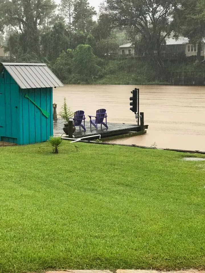 Photograph from the Facebook post “Taken a few moments ago from the Cane River in Natchitoches.”