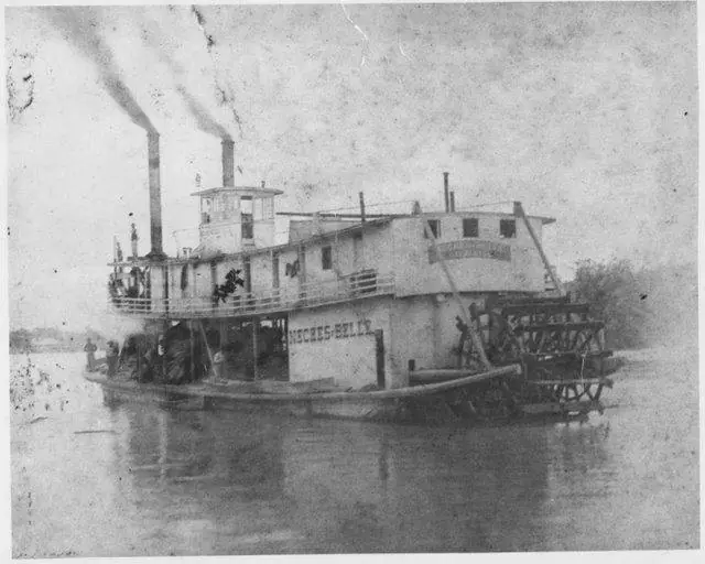 Photograph from the Facebook post “The Neches Belle was a riverboat that once graced the waters of the Sabine, from the…”