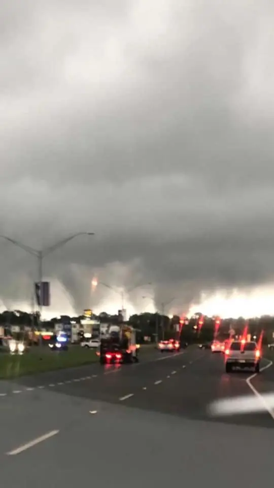 Photograph from the Facebook post “Not tornadoes!”