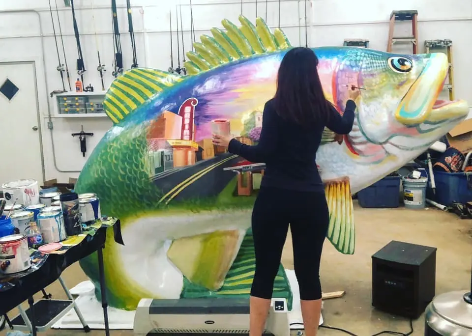 Photograph from the Facebook post “Fish in progress for Toledo Bend Lake Country by Kathrynn “Kat” Woodruff.”