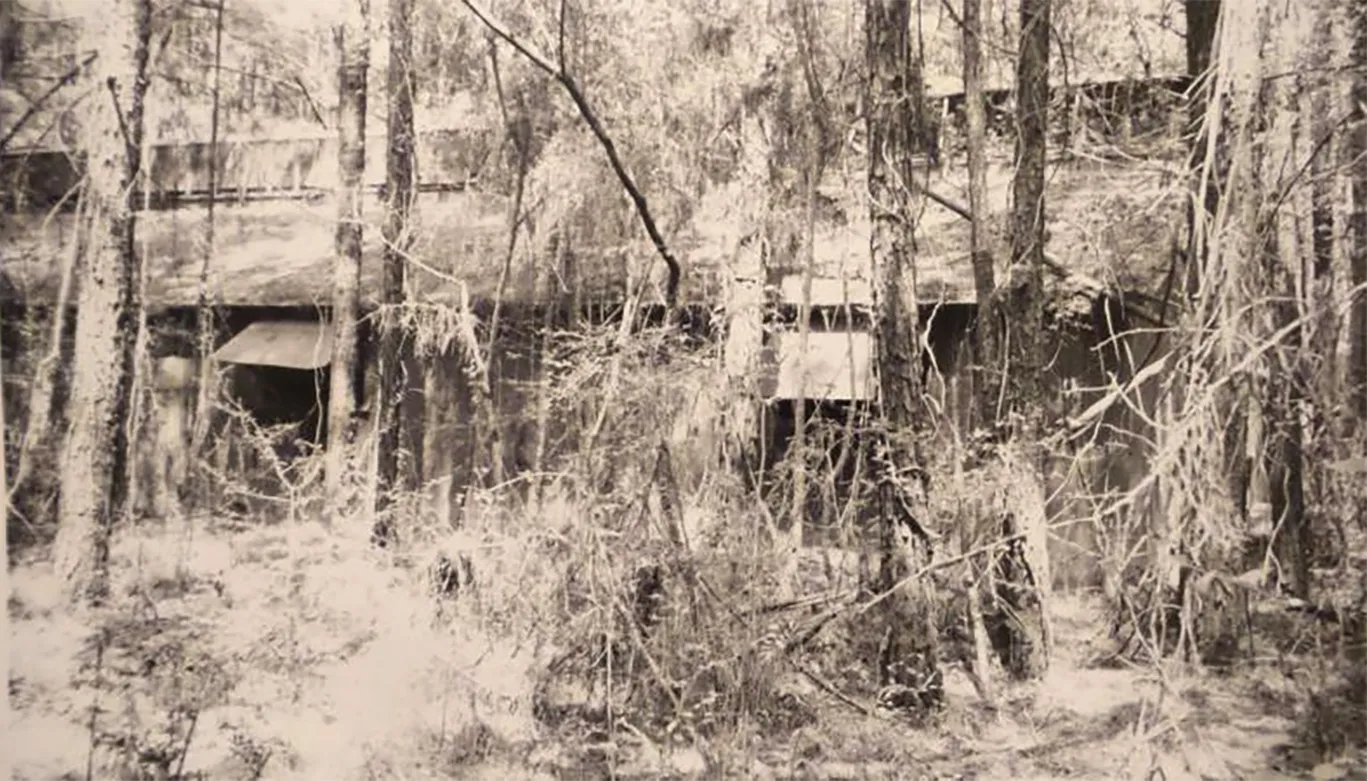 Above, Herbert Irwin's home some time after his death. Now, (below) the property is immaculately kept. A company in Shreveport owns the land. 