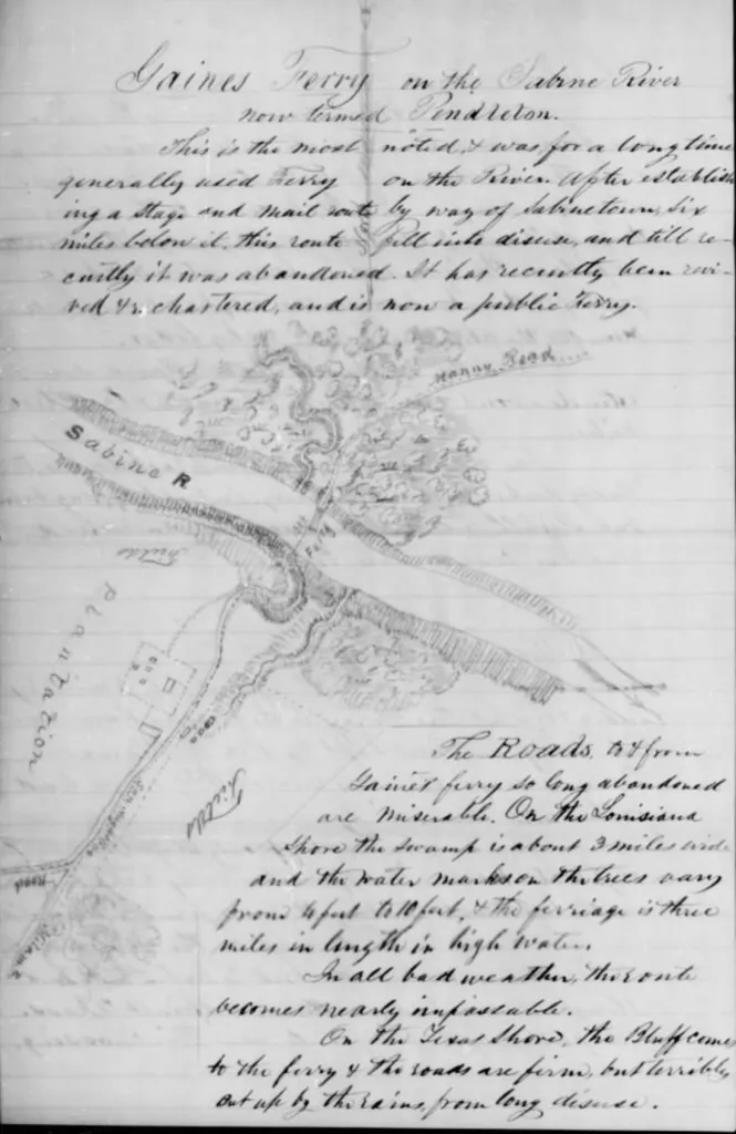 Gaine's Ferry on the Sabine River