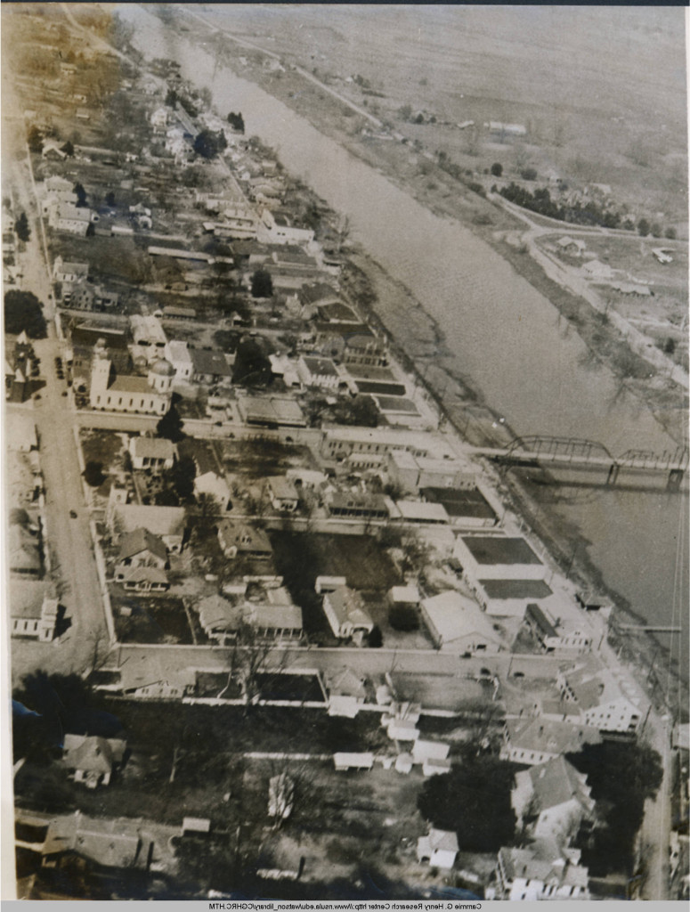 Natchitoches, Louisiana from the air in the early 1920s