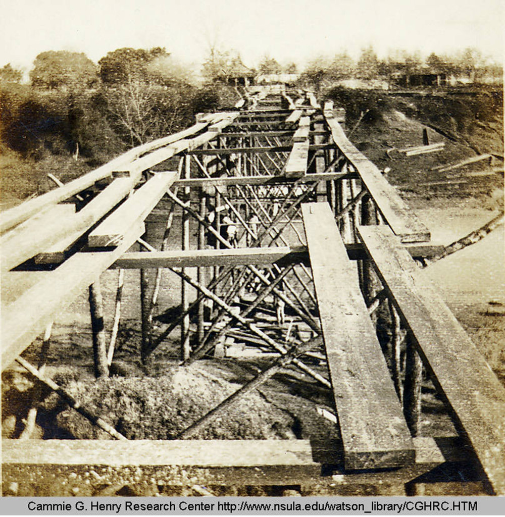 Cane River bridge under construction