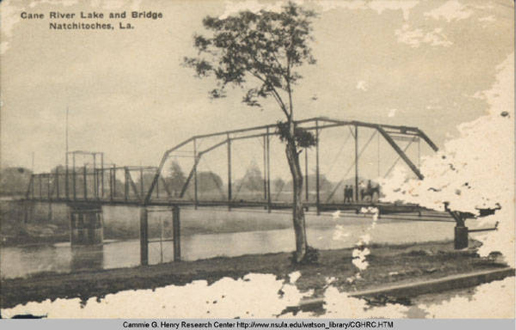 Postcard of Cane River Bridge.