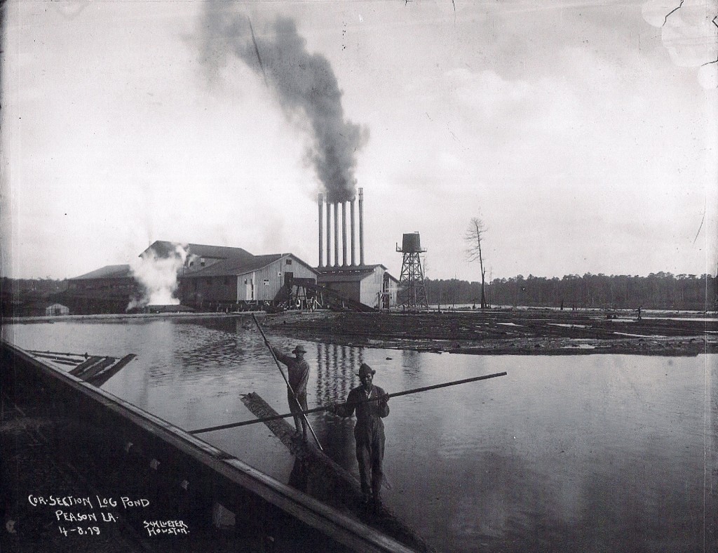 Photograph of the Peason Mill pond taken in 1919. This large pond is still located at the old mill site. Photo taken in 1919. (HPL Collection)